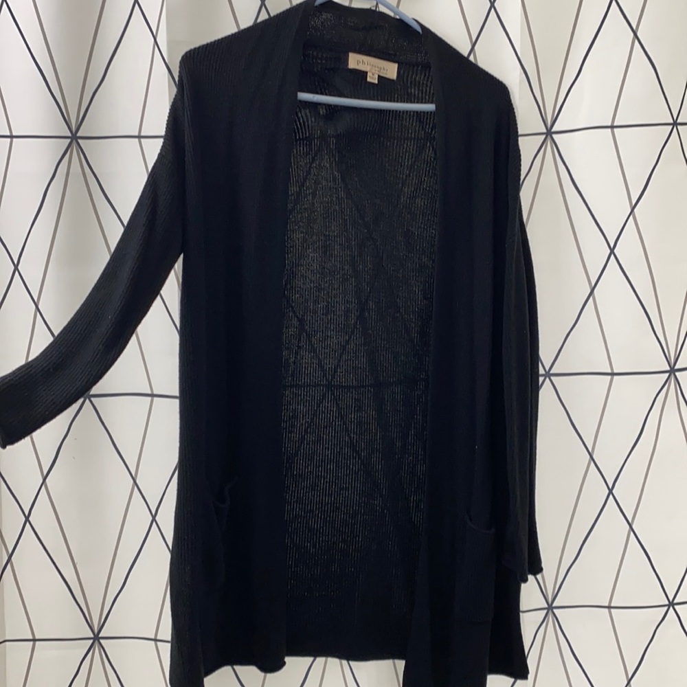 Philosophy draped front knit cardigan